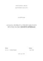 prikaz prve stranice dokumenta ANALIZA TROŠKOVA I PROFITABILNOSTI SPLITSKE BANKE SOCIÉTÉ GÉNÉRALE