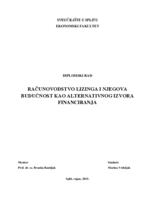 prikaz prve stranice dokumenta Računovodstvo lizinga i njegova budućnost kao alternativnog izvora financiranja