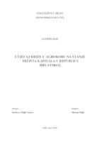 prikaz prve stranice dokumenta UTJECAJ KRIZE U AGROKORU NA STANJE TRŽIŠTA KAPITALA U REPUBLICI HRVATSKOJ