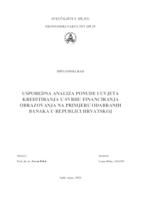 prikaz prve stranice dokumenta USPOREDNA ANALIZA PONUDE I UVJETA KREDITIRANJA U SVRHU FINANCIRANJA OBRAZOVANJA NA PRIMJERU ODABRANIH BANAKA U REPUBLICI HRVATSKOJ