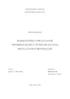 prikaz prve stranice dokumenta MARKETINŠKO UPRAVLJANJE INFORMACIJAMA U FUNKCIJI JAČANJA PRIVLAČNOSTI DESTINACIJE