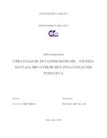 prikaz prve stranice dokumenta UPRAVLJANJE TEČAJNIM RIZIKOM - STUDIJA SLUČAJA HRVATSKIH MULTINACIONALNIH PODUZEĆA