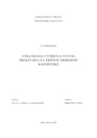 prikaz prve stranice dokumenta STRATEGIJA UVOĐENJA NOVOG PROIZVODA NA TRŽIŠTE PRIRODNE KOZMETIKE