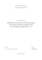 prikaz prve stranice dokumenta UZROCI NEGATIVNOG INVESTICIJSKOG SENTIMENTA PREMA DIONICAMA BANKARSKOG SEKTORA U EU