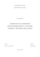 prikaz prve stranice dokumenta ISKORIŠTENOST EUROPSKIH I STRUKTURNIH FONDOVA U SEKTORU TURIZMA U REPUBLICI HRVATSKOJ