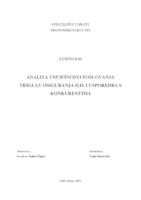 prikaz prve stranice dokumenta ANALIZA USPJEŠNOSTI POSLOVANJA TRIGLAV OSIGURANJA D.D. I USPOREDBA S KONKURENTIMA