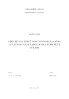 prikaz prve stranice dokumenta STRATEGIJA STRUČNOG OSPOSOBLJAVANJA I USAVRŠAVANJA ZAPOSLENIKA PODUZEĆA HEP D.D.