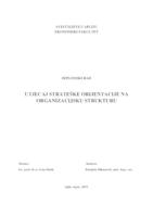 prikaz prve stranice dokumenta UTJECAJ STRATEŠKE ORIJENTACIJE NA ORGANIZACIJSKU STRUKTURU