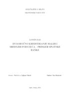 prikaz prve stranice dokumenta DUGOROČNO KREDITIRANJE MALIH I SREDNJIH PODUZEĆA – PRIMJER SPLITSKE BANKE