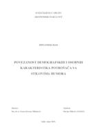 prikaz prve stranice dokumenta POVEZANOST DEMOGRAFSKIH I OSOBNIH KARAKTERISTIKA POTROŠAČA SA STILOVIMA HUMORA