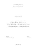 prikaz prve stranice dokumenta UTJECAJ ERP SUSTAVA NA UPRAVLJAČKO RAČUNOVODSTVO NA PRIMJERU HOTEL LABINECA D.O.O.