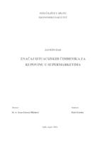prikaz prve stranice dokumenta ZNAČAJ SITUACIJSKIH ČIMBENIKA ZA KUPOVINU U SUPERMARKETIMA