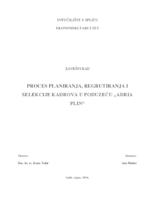 prikaz prve stranice dokumenta PROCES PLANIRANJA, REGRUTIRANJA I SELEKCIJE KADROVA U PODUZEĆU „ADRIA PLIN“