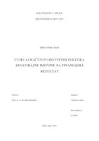 prikaz prve stranice dokumenta UTJECAJ RAČUNOVODSTVENIH POLITIKA DUGOTRAJNE IMOVINE NA FINANCIJSKI REZULTAT