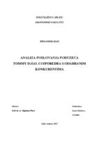 prikaz prve stranice dokumenta Analiza poslovanja poduzeća Tommy d. o. o. i usporedba s odabranim konkurentima