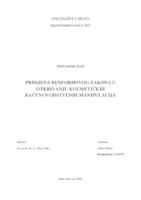 prikaz prve stranice dokumenta PRIMJENA BENFORDOVOG ZAKONA U OTKRIVANJU KOZMETIČKIH RAČUNOVODSTVENIH MANIPULACIJA