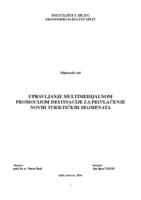 prikaz prve stranice dokumenta UPRAVLJANJE MULTIMEDIJALNOM PROMOCIJOM DESTINACIJE ZA PRIVLAČENJE NOVIH TURISTIČKIH SEGMENATA