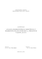 prikaz prve stranice dokumenta ANALIZA MARKETINŠKOG OKRUŽENJA U MARKETING PLANU PODUZEĆA „TRIGONUM VALENS „D.O.O.