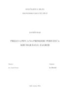 prikaz prve stranice dokumenta PRIJAVA PDV-A NA PRIMJERU PODUZEĆA KRUMAR D.O.O. ZAGREB