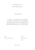 prikaz prve stranice dokumenta UTJECAJ ANALIZE FINANCIJSKIH IZVJEŠTAJA BANAKA NA PROCJENU BUDUĆIH KRETANJA U POSLOVANJU