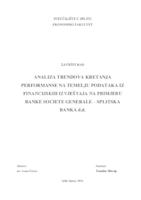 prikaz prve stranice dokumenta ANALIZA TRENDOVA KRETANJA PERFORMANSE NA TEMELJU PODATAKA IZ FINANCIJSKIH IZVJEŠTAJA NA PRIMJERU BANKE SOCIETE GENERALE – SPLITSKA BANKA d.d.