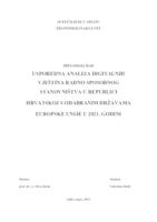 prikaz prve stranice dokumenta USPOREDNA ANALIZA DIGITALNIH VJEŠTINA RADNO SPOSOBNOG STANOVNIŠTVA U REPUBLICI HRVATSKOJ S ODABRANIM DRŽAVAMA EUROPSKE UNIJE U 2021. GODINI