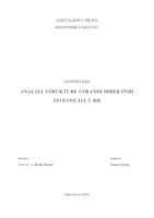 prikaz prve stranice dokumenta ANALIZA STRUKTURE STRANIH DIREKTNIH INVESTICIJA U RH