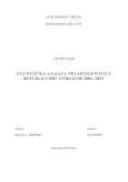 prikaz prve stranice dokumenta STATISTIČKA ANALIZA NEZAPOSLENOSTI U REPUBLICI HRVATSKOJ OD 2001.-2015.