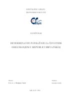 prikaz prve stranice dokumenta DETERMINANTE POTRAŽNJE ZA ŽIVOTNIM OSIGURANJEM U REPUBLICI HRVATSKOJ