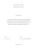 prikaz prve stranice dokumenta ANALIZA PODATAKA FINANCIJSKIH IZVJEŠTAJA LISTANIH PODUZEĆA IZ DJELATNOSTI GRAĐEVINARSTVA