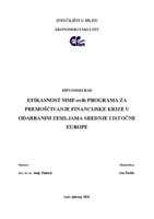 prikaz prve stranice dokumenta EFIKASNOST MMF-ovih PROGRAMA ZA PREMOŠĆIVANJE FINANCIJSKE KRIZE U ODABRANIM ZEMLJAMA SREDNJE I ISTOČNE EUROPE