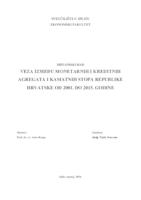 prikaz prve stranice dokumenta VEZA IZMEĐU MONETARNIH I KREDITNIH AGREGATA I KAMATNIH STOPA REPUBLIKE HRVATSKE OD 2001. DO 2015. GODINE