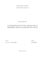 prikaz prve stranice dokumenta UNAPREĐENJE POSTUPKA SELEKCIJE NA PRIMJERU HOTELA RADISSON BLU SPLIT