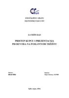 prikaz prve stranice dokumenta PRISTUP KUPCU I PREZENTACIJA PROIZVODA NA POSLOVNOM TRŽIŠTU