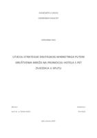 prikaz prve stranice dokumenta UTJECAJ STRATEGIJE DIGITALNOG MARKETINGA PUTEM  DRUŠTVENIH MREŽA NA PROMOCIJU HOTELA S PET ZVJEZDICA U SPLITU