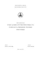 prikaz prve stranice dokumenta UTJECAJ KREATIVNIH INDUSTRIJA NA TURIZAM NA PRIMJERU FILMSKE INDUSTRIJE