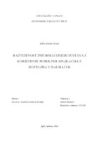 prikaz prve stranice dokumenta RAZVIJENOST INFORMACIJSKIH SUSTAVA I KORIŠTENJE MOBILNIH APLIKACIJA U HOTELIMA U DALMACIJI