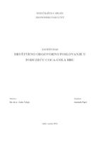 prikaz prve stranice dokumenta DRUŠTVENO ODGOVORNO POSLOVANJE U PODUZEĆU COCA-COLA HBC