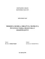 prikaz prve stranice dokumenta PRIMJENA MODELA OBRAČUNA TROŠKOVA ŽIVOTNOG VIJEKA PROIZVODA U GRADITELJSTVU 