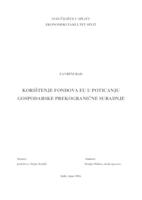 prikaz prve stranice dokumenta KORIŠTENJE FONDOVA EU U POTICANJU GOSPODARSKE PREKOGRANIČNE SURADNJE