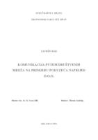 prikaz prve stranice dokumenta KOMUNIKACIJA PUTEM DRUŠTVENIH MREŢA NA PRIMJERU PODUZEĆA NAPRIJED D.O.O.