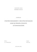 prikaz prve stranice dokumenta STRATEŠKI MANAGEMENT U INDUSTRIJI RAČUNALNIH IGARA NA PRIMJERU PODUZEĆA ACTIVISION BLIZZARD