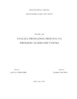 prikaz prve stranice dokumenta ANALIZA PRODAJNOG PROCESA NA PRIMJERU IZABRANIH TVRTKI