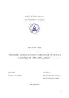 prikaz prve stranice dokumenta -Statistička analiza inozemne zaduženosti Hrvatske u razdoblju od 1990.-2013. godine-