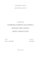 prikaz prve stranice dokumenta USPOREDBA OPOREZIVANJA DOBITI U REPUBLICI HRVATSKOJ I BOSNI I HERCEGOVINI