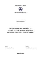 prikaz prve stranice dokumenta OBLIKOVANJE BSC MODELA ZA IZVJEŠTAVANJE MENADŽMENTA NA PRIMJERU PODUZEĆA „ČISTOĆA d.o.o.“