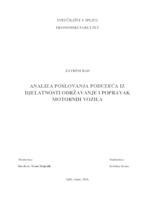 prikaz prve stranice dokumenta ANALIZA POSLOVANJA PODUZEĆA IZ DJELATNOSTI ODRŽAVANJE I POPRAVAK MOTORNIH VOZILA