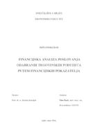 prikaz prve stranice dokumenta FINANCIJSKA ANALIZA POSLOVANJA ODABRANIH TRGOVINSKIH PODUZEĆA PUTEM FINANCIJSKIH POKAZATELJA