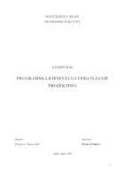 prikaz prve stranice dokumenta PROGRAMSKA RJEŠENJA ZA UPRAVLJANJE PROJEKTIMA