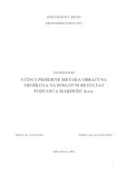 prikaz prve stranice dokumenta UČINCI PRIMJENE METODA OBRAČUNA TROŠKOVA NA POSLOVNI REZULTAT PODUZEĆA MARDEŠIĆ d.o.o.